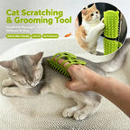 Cat corner self-groomer with massage bristles, view 3