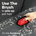 Red rubber-edge pet hair remover detailer, view 4
