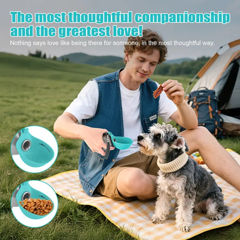 2-in-1 dog water bottle with fold-out bowl, view 7