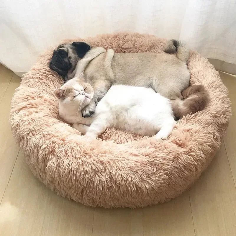 Fluffy donut bed for cats and small dogs, view 5