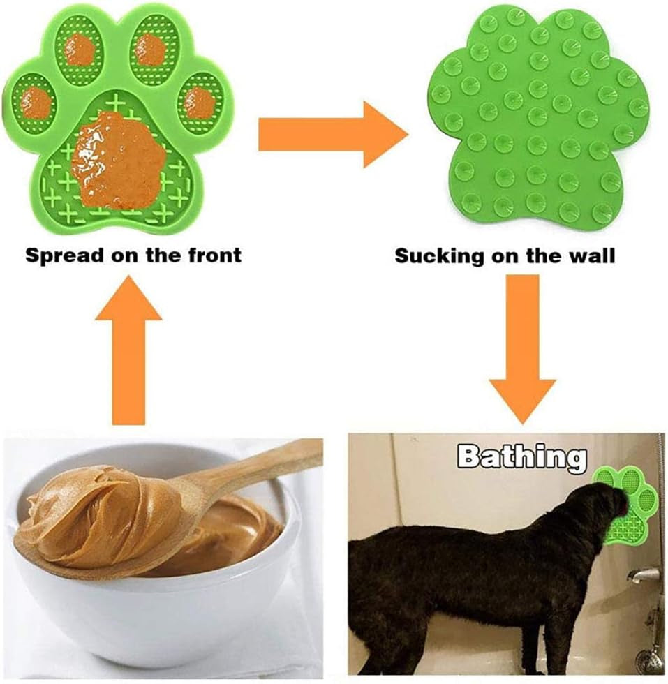 Green suction lick mat for dogs, view 4