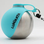 2-in-1 dog water bottle with fold-out bowl