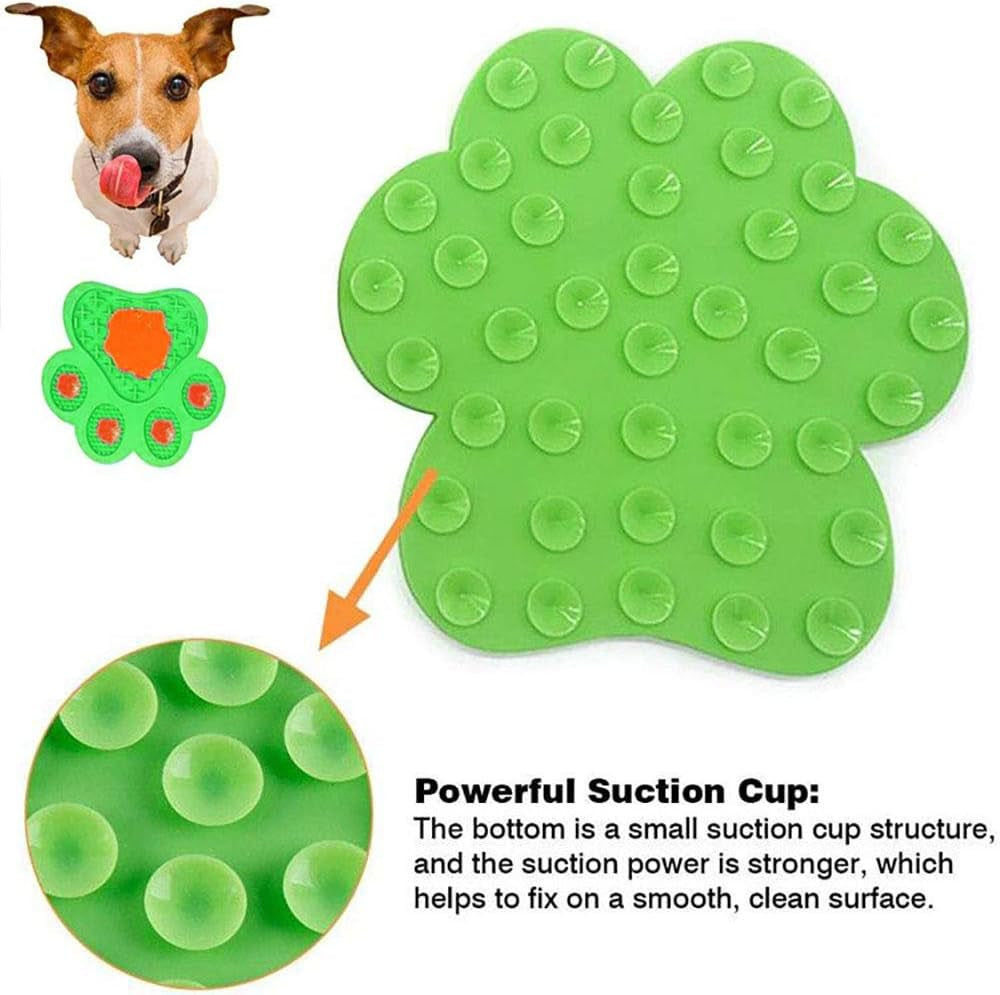 Green suction lick mat for dogs, view 3