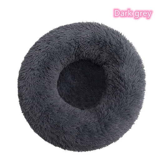 Fluffy donut bed for cats and small dogs