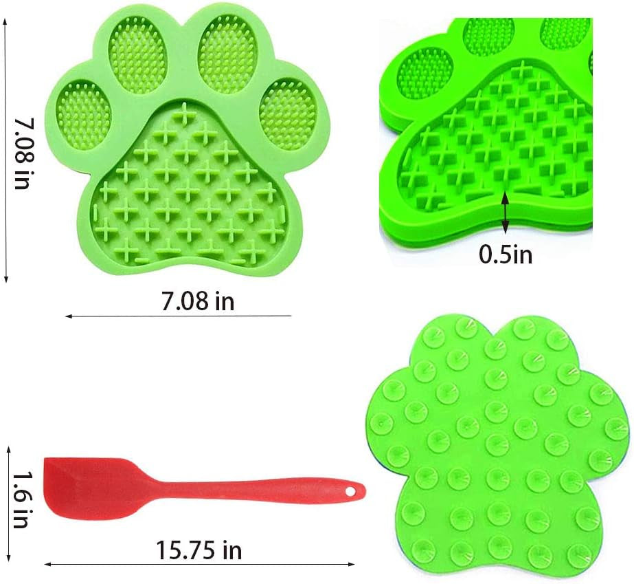 Green suction lick mat for dogs, view 2