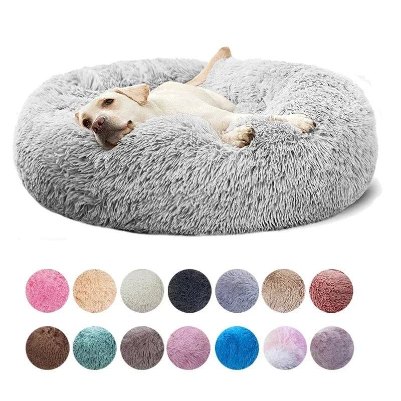 Fluffy donut bed for cats and small dogs, view 2