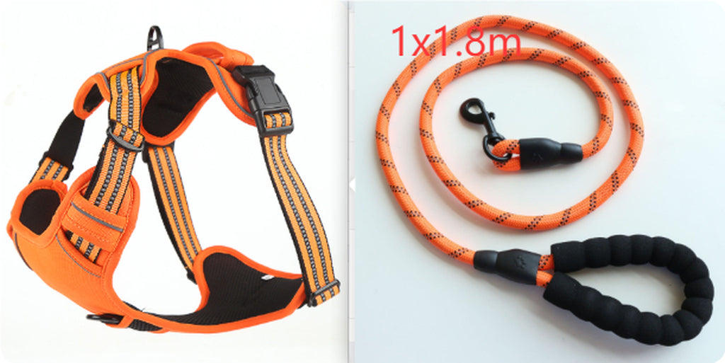 No-pull reflective dog harness vest