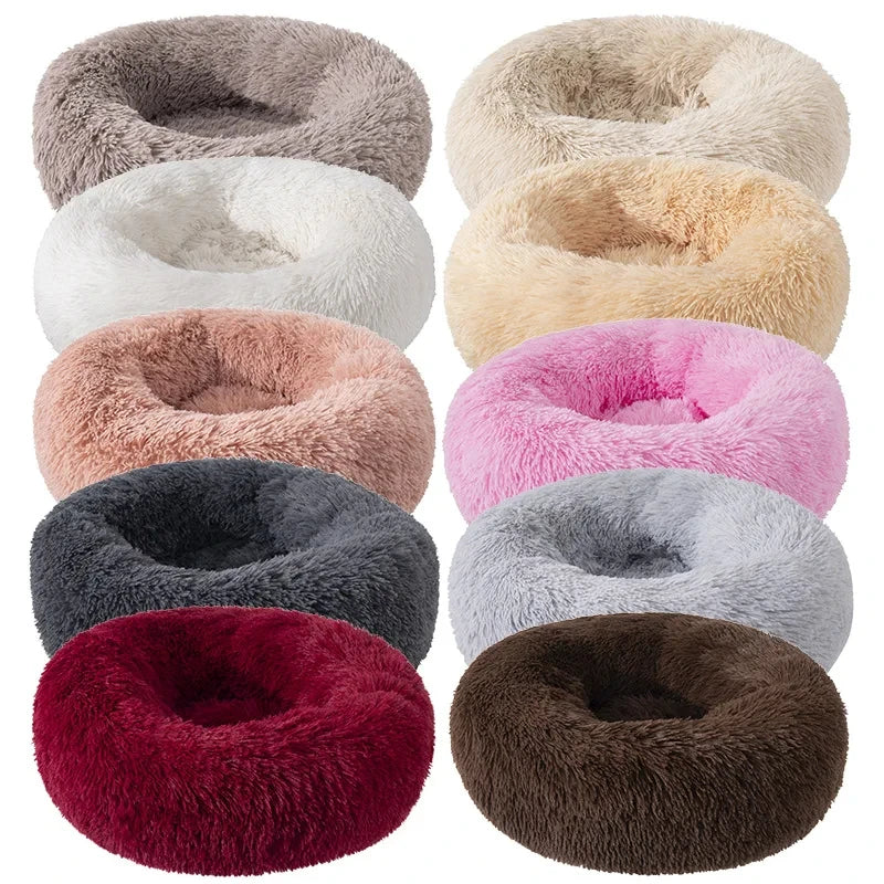 Fluffy donut bed for cats and small dogs, view 6