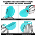 2-in-1 dog water bottle with fold-out bowl, view 4